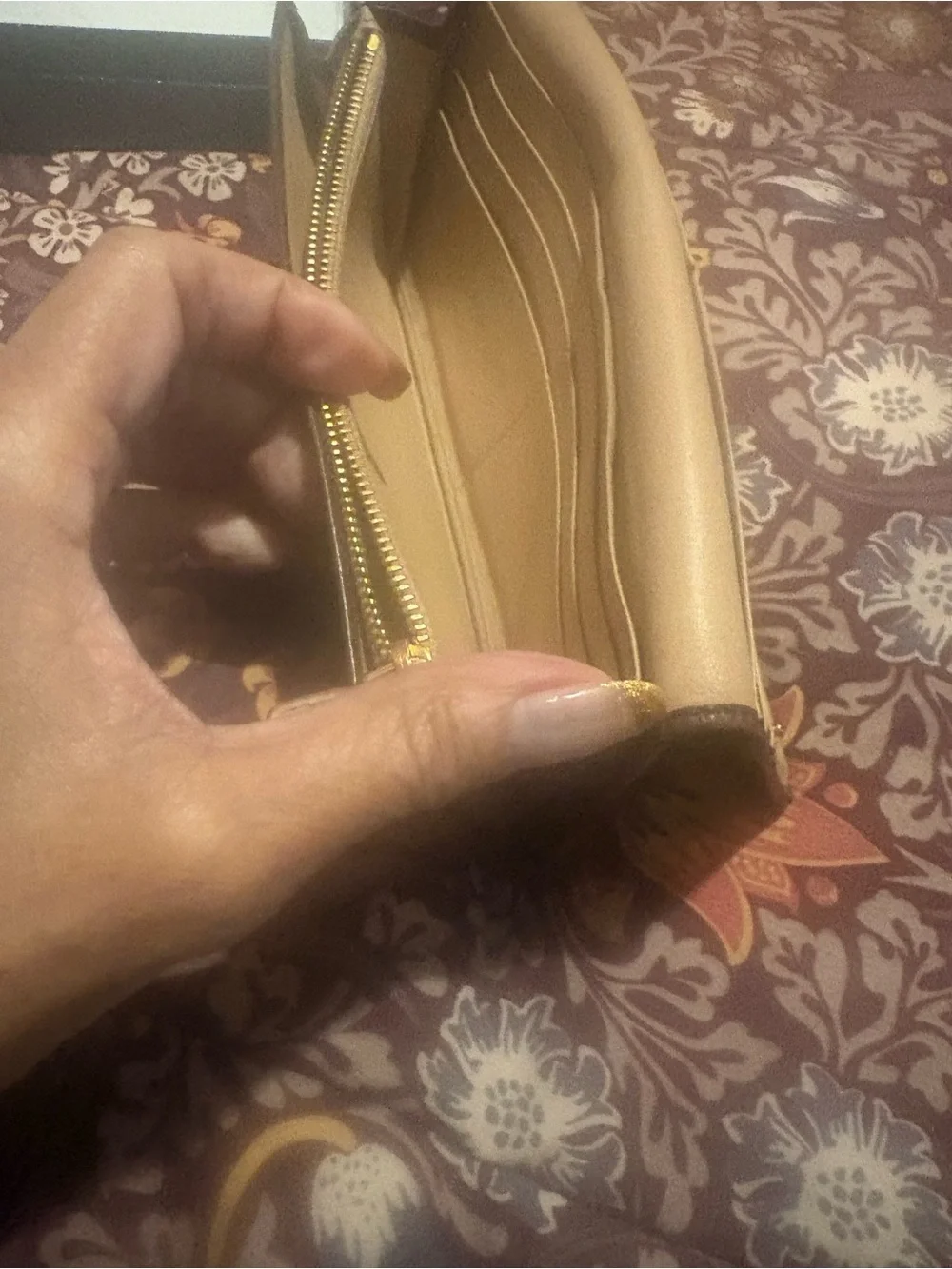 Prada Brown Leather Long Continental Wallet with Gold Logo